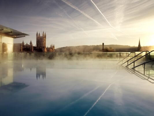 Roof top pool at Thermae Bath Spa