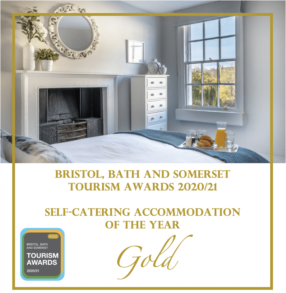 The Apartment, Bath was named Self Catering Accommodation of the Year at the Bristol, Bath & Somerset Tourism Awards 2020/21