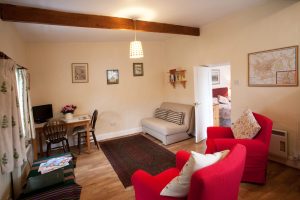 Living area and sofa bed