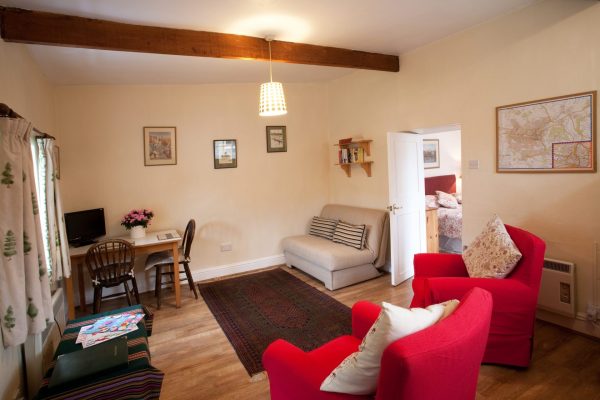 Living area and sofa bed