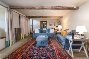 Wide view of the Sitting Room at The malthouse in Somerset